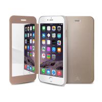 PURO Booklet Mirror Case - Etui iPhone 6s / iPhone 6 z lusterkiem (złoty, przezroczysty tył)