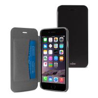 PURO Booklet Wallet Case - Etui iPhone 6s Plus / iPhone 6 Plus z kieszenią na kartę (czarny/przezroczysty tył) PURO Booklet Wallet Case - Etui iPhone 6s Plus / iPhone 6 Plus z kieszenią na kartę (czarny/przezroczysty tył)