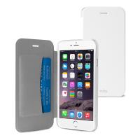 PURO Booklet Wallet Case - Etui iPhone 6s Plus / iPhone 6 Plus z kieszenią na kartę (biały/przezroczysty tył) PURO Booklet Wallet Case - Etui iPhone 6s Plus / iPhone 6 Plus z kieszenią na kartę (biały/przezroczysty tył)