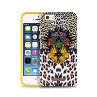 JUST CAVALLI Leopard Flower - Etui iPhone SE / iPhone 5s / iPhone 5 + tapeta QR (żółty) JUST CAVALLI Leopard Flower - Etui iPhone SE / iPhone 5s / iPhone 5 + tapeta QR (żółty)