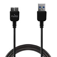 PURO Kabel połączeniowy micro USB - USB 3.0 (czarny)