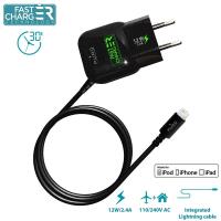 PURO Mini Travel Fast Charger - Ładowarka Apple 2.4 A złącze Lightning MFi (czarny) PURO Mini Travel Fast Charger - Ładowarka Apple 2.4 A złącze Lightning MFi (czarny)