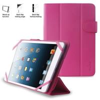 PURO Universal Booklet Easy - Etui tablet 8'' w/Folding back + stand up + Magnetic Closure (różowy)