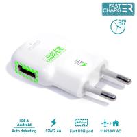 PURO Mini Travel Fast Charger - Ładowarka sieciowa USB 2.4 A (biały) PURO Mini Travel Fast Charger - Ładowarka sieciowa USB 2.4 A (biały)