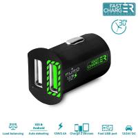 PURO Mini Car Fast Charger - Uniwersalna ładowarka samochodowa 2 x USB, 2.4 A (czarny) PURO Mini Car Fast Charger - Uniwersalna ładowarka samochodowa 2 x USB, 2.4 A (czarny)