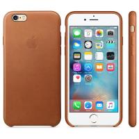 Apple Leather Case - Skórzane etui iPhone 6s / iPhone 6 (naturalny brąz)
