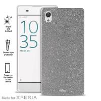 PURO Glitter Shine Cover MFX - Etui Sony Xperia XA (Silver)