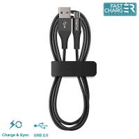 PURO Braided Cable - Kabel Micro USB + klips + Aluminum Connector 1m (Black) PURO Braided Cable - Kabel Micro USB + klips + Aluminum Connector 1m (Black)