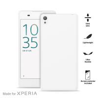 PURO Ultra Slim "0.3" Cover MFX - Zestaw etui + folia na ekran Sony Xperia E5 (półprzezroczysty)