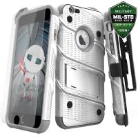 Zizo Bolt Cover - Pancerne etui iPhone 6s / iPhone 6 + szkło 9H na ekran (biały/szary)
