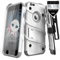 Zizo Bolt Cover - Pancerne etui iPhone 6s Plus / iPhone 6 Plus + szkło 9H na ekran (biały/szary)