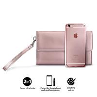 PURO Metal Duo - Zestaw torebka + etui Satin iPhone 6s / iPhone 6 (Rose Gold) Limited edition PURO Metal Duo - Zestaw torebka + etui Satin iPhone 6s / iPhone 6 (Rose Gold) Limited edition