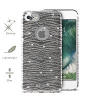 JUST CAVALLI Leo Zebra Glitter Cover - Etui iPhone 7 (Silver) JUST CAVALLI Leo Zebra Glitter Cover - Etui iPhone 7 (Silver)