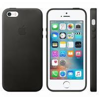 Apple Leather Case - Skórzane etui iPhone SE / iPhone 5s / iPhone 5 (czarny)