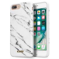 Laut HUEX ELEMENTS - Etui iPhone 7 Plus / iPhone 6s Plus / iPhone 6 Plus z 2 foliami na ekran w zestawie (Marble White)