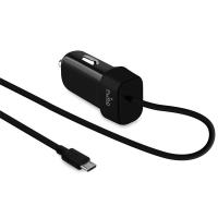 PURO Micro USB Car Charger - Uniwersalna ładowarka samochodowa z kablem Micro USB, 1 A (czarny) PURO Micro USB Car Charger - Uniwersalna ładowarka samochodowa z kablem Micro USB, 1 A (czarny)