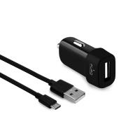 Puro Car Charger - Ładowarka samochodowa USB 1A z odpinanym kablem micro USB (czarny) Puro Car Charger - Ładowarka samochodowa USB 1A z odpinanym kablem micro USB (czarny)