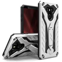 Zizo Static Cover - Pancerne etui LG G6 z podstawką (srebrny/czarny)