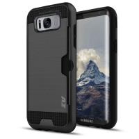 Zizo Metallic Hybrid Cover - Etui Samsung Galaxy S8+ z kieszenią na kartę (czarny) Zizo Metallic Hybrid Cover - Etui Samsung Galaxy S8+ z kieszenią na kartę (czarny)