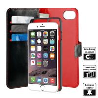 PURO Duetto Wallet Detachable - Skórzane etui 2w1 iPhone 7 / iPhone 6s / iPhone 6 (czarny/czerwony) PURO Duetto Wallet Detachable - Skórzane etui 2w1 iPhone 7 / iPhone 6s / iPhone 6 (czarny/czerwony)