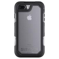 Griffin Survivor Extreme - Pancerne etui iPhone 8 Plus / 7 Plus (czarny/przezroczysty)