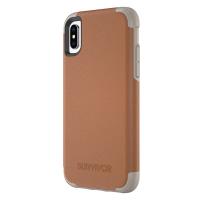 Griffin Survivor Prime Leather - Pancerne etui iPhone X (brązowy) Griffin Survivor Prime Leather - Pancerne etui iPhone X (brązowy)