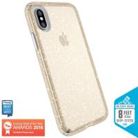 Speck Presidio Clear with Glitter - Etui iPhone X (Gold Glitter/Clear) Speck Presidio Clear with Glitter - Etui iPhone X (Gold Glitter/Clear)