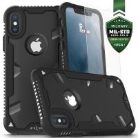 Zizo Proton Case - Pancerne etui iPhone X ze szkłem 9H na ekran (Black/Solid Black) Zizo Proton Case - Pancerne etui iPhone X ze szkłem 9H na ekran (Black/Solid Black)