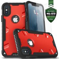 Zizo Proton Case - Pancerne etui iPhone X ze szkłem 9H na ekran (Black/Solid Red) Zizo Proton Case - Pancerne etui iPhone X ze szkłem 9H na ekran (Black/Solid Red)