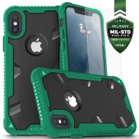 Zizo Proton Case - Pancerne etui iPhone X ze szkłem 9H na ekran (Emerald Green/Solid Black) Zizo Proton Case - Pancerne etui iPhone X ze szkłem 9H na ekran (Emerald Green/Solid Black)