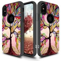 Zizo Sleek Hybrid Design Cover - Etui iPhone X (Colorful Tree)