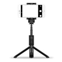 PURO Tripod Smart Stick - Uniwersalny kij do selfie ze statywem + pilot Bluetooth 3.0 (czarny)