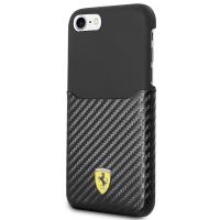 Ferrari Carbon Hard Case - Etui iPhone 8 / 7 z kieszenią na kartę (czarny) Ferrari Carbon Hard Case - Etui iPhone 8 / 7 z kieszenią na kartę (czarny)