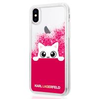 Karl Lagerfeld K-Peek A Boo - Etui iPhone X (Glitter Fushia) Karl Lagerfeld K-Peek A Boo - Etui iPhone X (Glitter Fushia)
