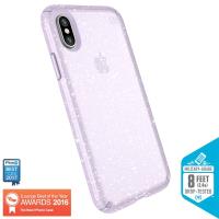 Speck Presidio Clear with Glitter - Etui iPhone X (Gold Glitter/Geode Purple) Speck Presidio Clear with Glitter - Etui iPhone X (Gold Glitter/Geode Purple)
