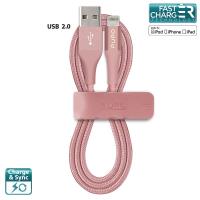 PURO Braided Cable - Kabel MFi z Lightning + klips + Aluminum Connector 1m (Rose Gold) PURO Braided Cable - Kabel MFi z Lightning + klips + Aluminum Connector 1m (Rose Gold)