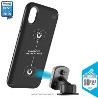 Speck Presidio Mount - Etui iPhone X kompatybilne z uchwytem magnetycznym (Black/Black) Speck Presidio Mount - Etui iPhone X kompatybilne z uchwytem magnetycznym (Black/Black)