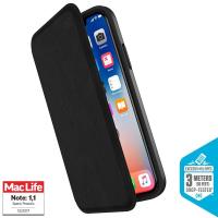 Speck Presidio Folio Leather - Etui skórzane iPhone X z kieszenią na karty + stand up (Black/Black) Speck Presidio Folio Leather - Etui skórzane iPhone X z kieszenią na karty + stand up (Black/Black)