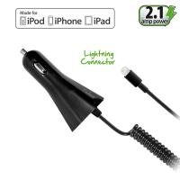 PURO Ładowarka samochodowa Apple 2.1A złącze Lightning MFi (czarny)
