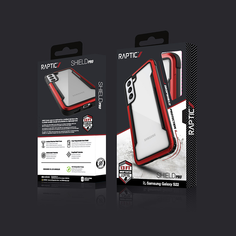 X-Doria Raptic Shield Pro - Etui Samsung Galaxy S22 5G (Antimicrobial Protection) (Red)