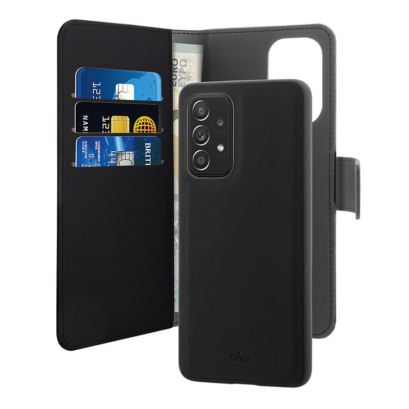 PURO Wallet Detachable - Etui 2w1 Samsung Galaxy A53 (czarny) - Galaxy A53