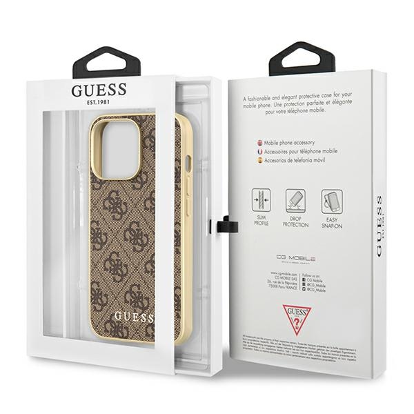 Guess 4G Collection MagSafe - Etui iPhone 13 Pro Max (brązowy)
