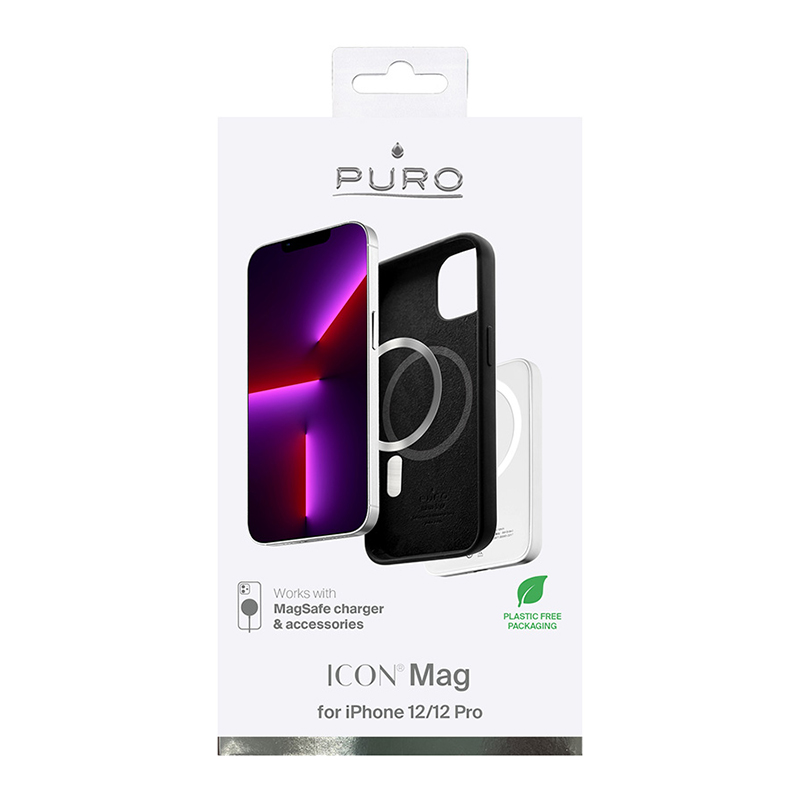 PURO ICON MAG - Etui iPhone 12 / iPhone 12 Pro MagSafe (czarny)