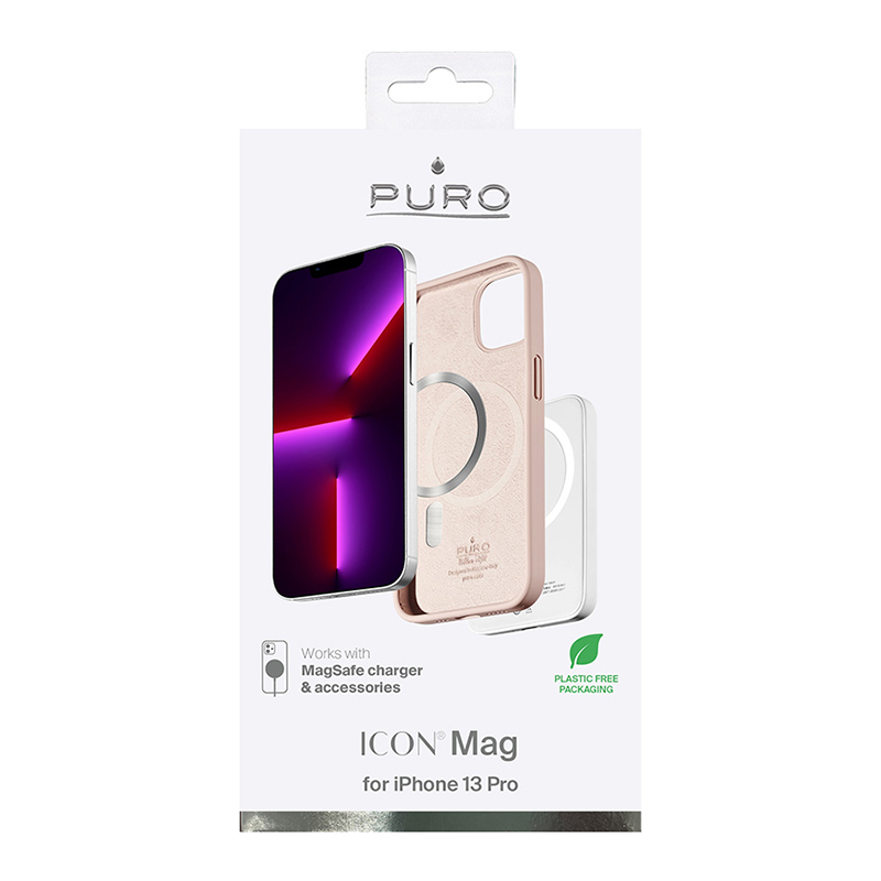 PURO ICON MAG - Etui iPhone 13 Pro MagSafe (różowy)
