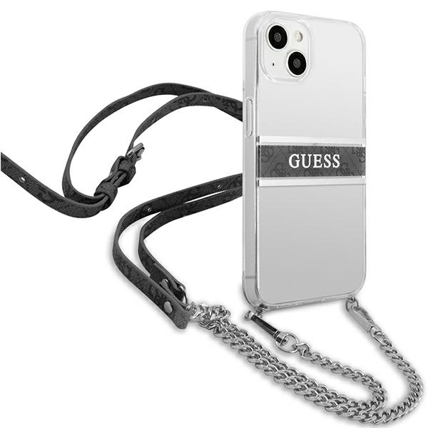 Guess 4G Silver Stripe Crossbody - Etui iPhone 13