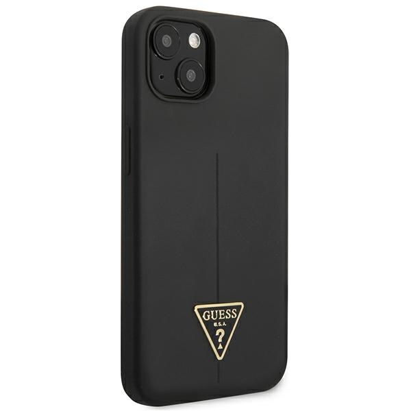 Guess Silicone Triangle Logo - Etui iPhone 13 mini (czarny)
