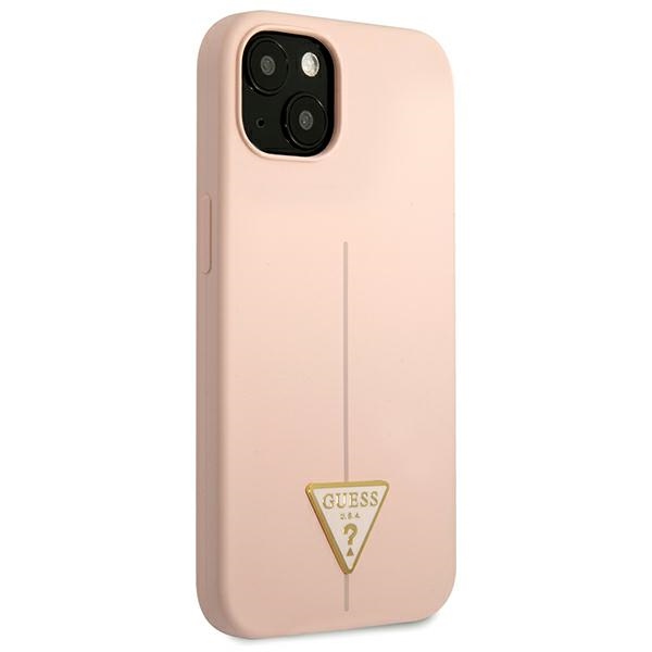 Guess Silicone Triangle Logo - Etui iPhone 13 Mini (różowy)