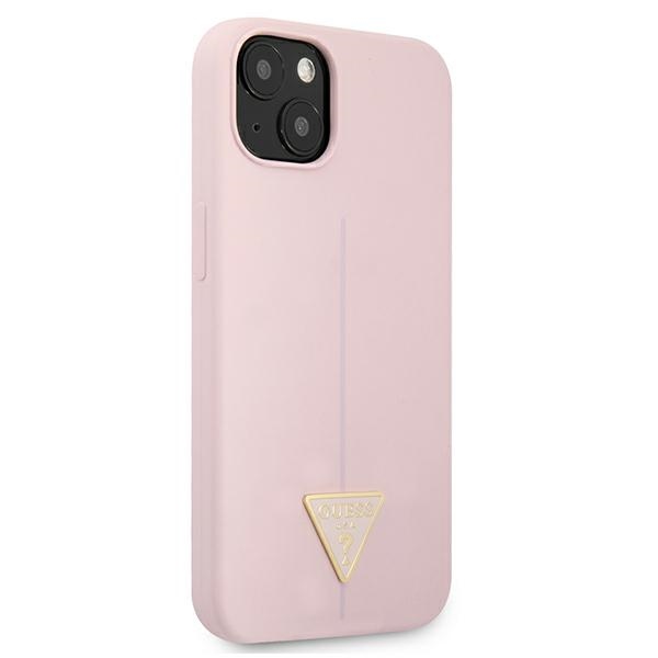 Guess Silicone Triangle Logo - Etui iPhone 13 Mini (liliowy)
