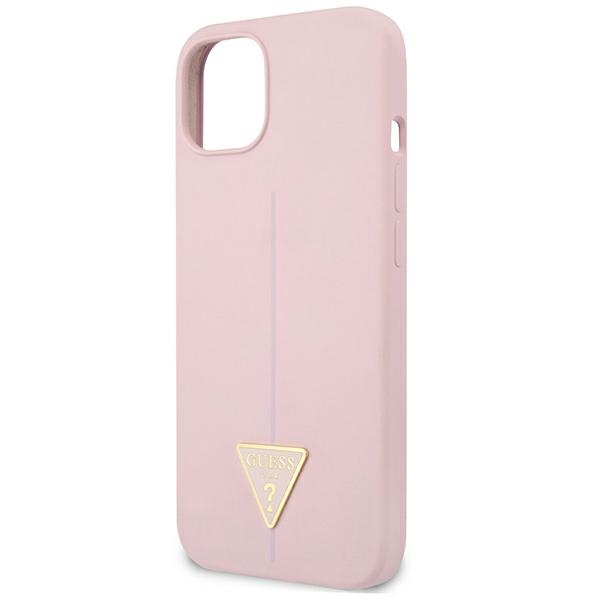 Guess Silicone Triangle Logo - Etui iPhone 13 Mini (liliowy)