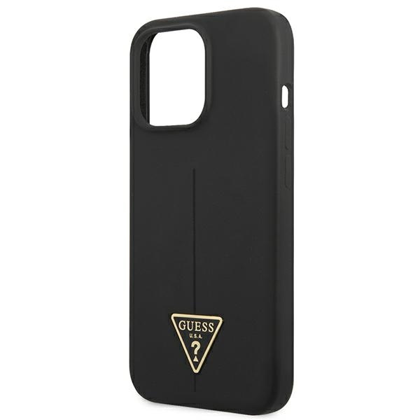 Guess Silicone Triangle Logo - Etui iPhone 13 Pro Max (czarny)